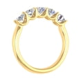 thumbnail image 2 of 1 Carat (ctw) 5-Stone Diamond Wedding Band Ring in 10K Yellow Gold (Ring Size 4.75), 2 of 4