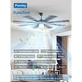 thumbnail image 2 of Ceiling Fans with Lights, 72 inch Black Ceiling Fan with Light and Remote Control, Reversible, Dimmable, 3CCT, Quiet, Caged Ceiling Fan for Farmhouse, Bedroom, Living Room, Indoor/Outdoor Use, 2 of 8