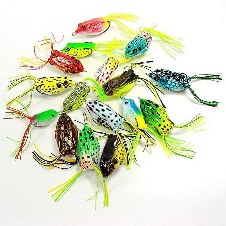 Croch Hollow Body Frog Lure Weedless Topwater Kit (18 PCS