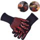 thumbnail image 1 of un par de guantes de cocina rojos para barbacoa, horno, parrilla, soldadura, guantes de silicona. Rojo Verde, 1 of 5