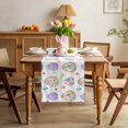 thumbnail image 3 of Easter Colorful Eggs Table Runner 72 Inches Long for Kitchen Dining, Spring Flowers Leaves Country Plants Dresser Scarf Farmhouse, Dining Table Decorations for Wedding/Parties, 18 x 72 In, 3 of 8