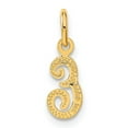 thumbnail image 3 of Auriga Fine Jewelry 14K Yellow Gold Script Letter E Initial Pendant for Women, 3 of 6