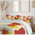 thumbnail image 6 of Ambesonne Hello Fall Duvet Cover Set, Autumn Leaves and Sign, 2-Calking, Cinnamon Mustard White, 6 of 7