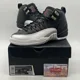 thumbnail image 1 of Ni - ke Size 4.5 - Jordan 12 Retro Mid Playoff Black White Leather (153265-006), 1 of 5