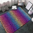 thumbnail image 3 of Leopard Neon Rainbow Gradient Shaggy Area Rug, Rugs for Living Room Bedroom Non Slip Door Mat Indoor Carpet Machine Washable Nursery Home Decor Floor Mats for Entryway 60x39in-#, 3 of 5