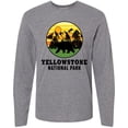 thumbnail image 3 of Inktastic Yellowstone National Park with Bear Mountains and Trees Cricle Long Sleeve T-Shirt, 3 of 5