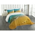 thumbnail image 3 of Ambesonne Starfish Quilted Bedspread Set 3 Pcs, Summer Sunset, King Size, Multicolor, 3 of 5