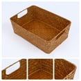 thumbnail image 2 of Unique Bargains 1 Pack Wicker Basket for Organizing and Storage Brown 13.4*9.1*4.3in, 2 of 6