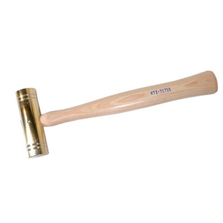 

K Tool 71715 Brass Hammer 24 oz Non-Sparking with Wooden Handle Made in U.S.A.