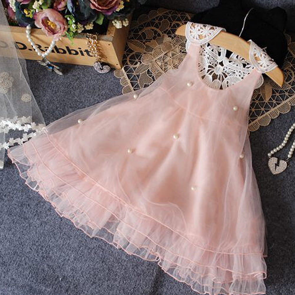 Flower Girls Princess Dress Kids Baby Party Pageant Lace Tulle Tutu Dresses