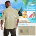 thumbnail image 5 of FEN AI Mens Button Long Sleeve Shirts for Fall Safari Fishing with 2 Pockets UPF 50+ Sun Shirts Men Casual Tops Khaki, 5 of 8