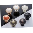 thumbnail image 2 of UPOUART 4Pcs Drawer Door Handles Ceramic Bronze Round Antique European Cabinet Style for Hotel, 2 of 8