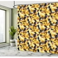 thumbnail image 5 of Ambesonne Abstract Shower Curtain, Graphic Cubes Blocks, 69"Wx84"L, Black Yellow Brown, 5 of 5