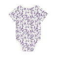 thumbnail image 6 of Honeii Lavender Flowers Pattern unisex-baby Short-sleeve Bodysuit,One-piece Bodysuit 100% Organic Cotton-3 Months, 6 of 7