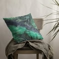 thumbnail image 3 of Plutus Green Blue Northern Lights Animal Faux Fur Luxury Throw Pillow - Double sided 12" x 20", 3 of 5