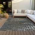 thumbnail image 6 of Addison Rugs Chantille Indoor/Outdoor Transitional Squares Charcoal Washable Rectangle Rug, 2'6" x 3'10", 6 of 6