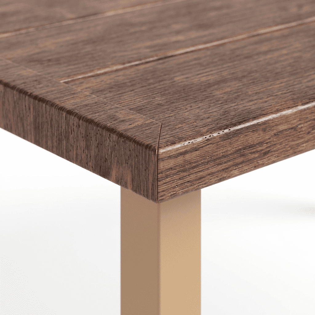 NestNook Outdoor Coffee Table, Rectangular Patio Table with Wood-Grain Top and Metal Frame for Garden, Deck, Balcony