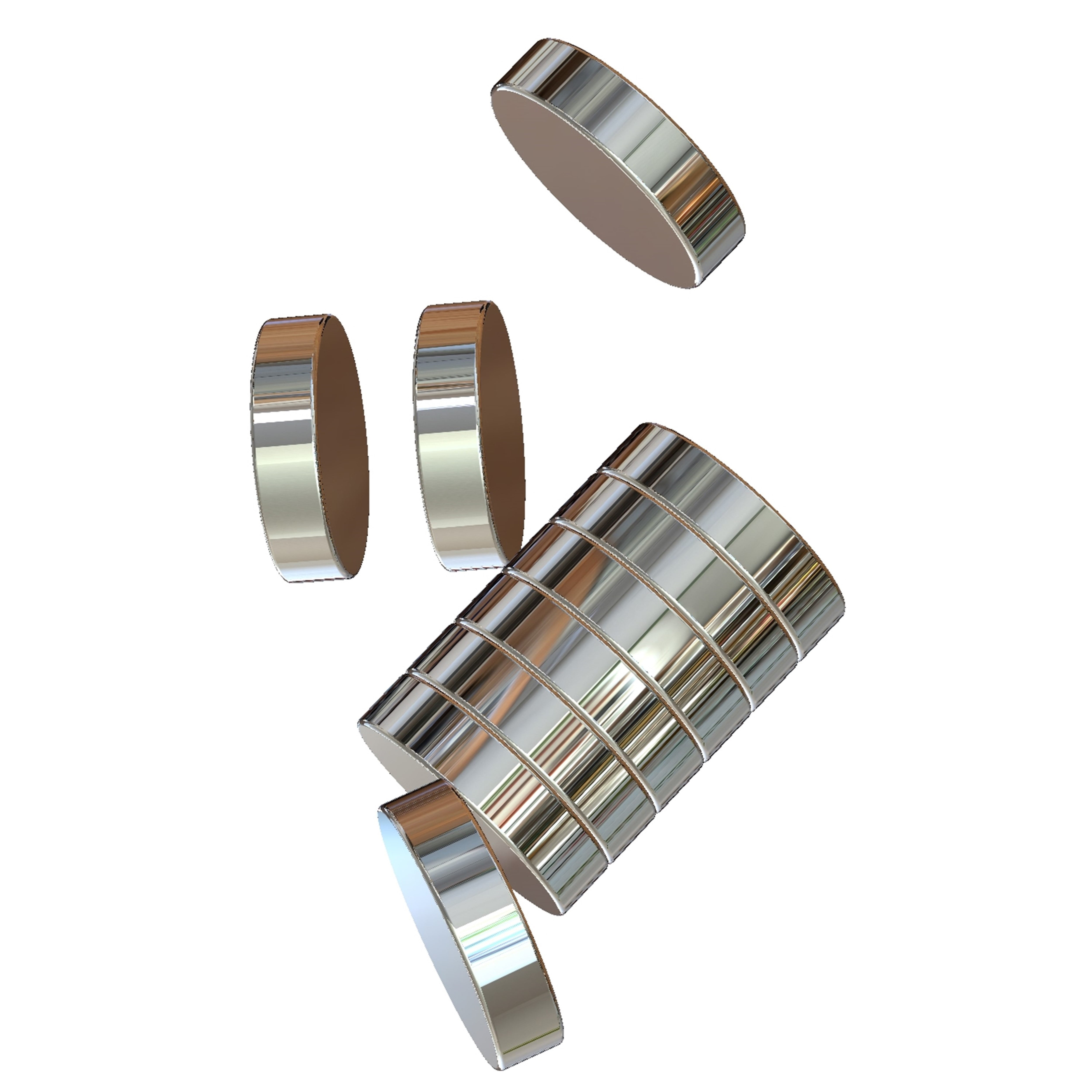 5mm x 10mm Cylinders Neodymium Rare Earth Magnet Grade N48 