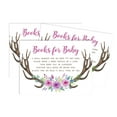 thumbnail image 1 of Inkdotpot 30Antler (Girl) Jungle Animals Baby Shower Book Request Cards Bring A Book Instead Of A Card Baby Shower Invitations Inserts Games, 1 of 6