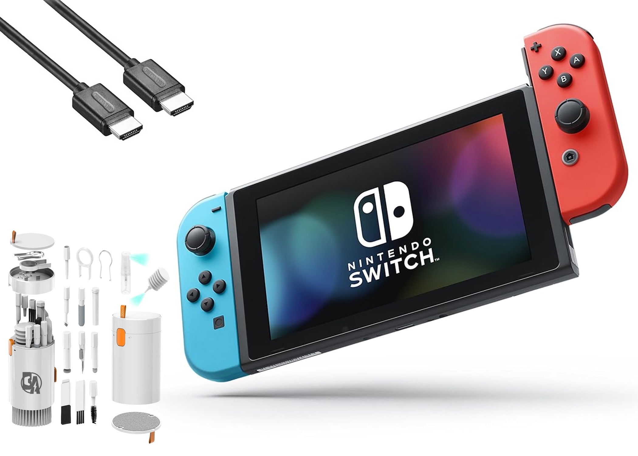 良品 Nintendo Switch HAC-S-KABAA Restored Nintendo HACSKABAA Switch Gaming Console with Neon Blue