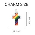 thumbnail image 2 of Rainbow Flag Cross Earrings, 2 of 2