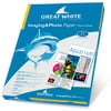 Great White(R) Matte Coated Imaging & Photo Paper, 8 1/2in. x 11in., 37 Lb., 92 Brightness, Pack Of 100 Sheets