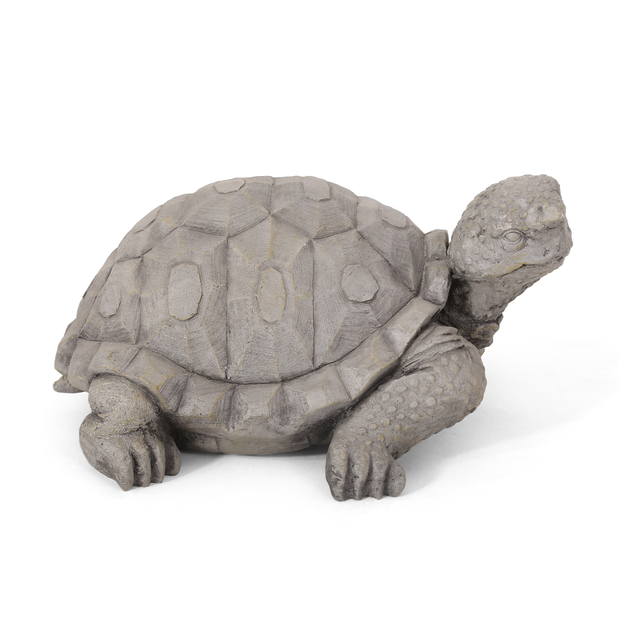 Noble House 8" Orwell Cast Stone Outdoor Turtle Garden Statue