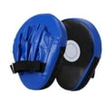 thumbnail image 3 of Almohadilla de boxeo, almohadilla de perforación de boxeo, almohadilla de de cuero PU curvada Mitts Hand Target para karate de kickboxing de Azul, 3 of 8