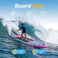thumbnail image 4 of EDX 10.6 ft Inflatable Stand Up Paddle Board, 33" Wide SUP with Paddle, Pump, Fins, Leash & Carry Bag, Non-Slip Stable Board for Adults & Beginners, Pink Blue, 4 of 9