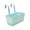 Light Blue, variant on Outdoor Plants Planter Black Metal Iron Hanging Flower Pots Decks Railings Fence Buckets Modern Boho Wall Mount Window Box Plant Holder Hooks Porch