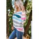 thumbnail image 3 of ABPHQTO Top De Mujer De Punto De Rayas Multicolor Con Bolsillo En El Pecho, 3 of 5