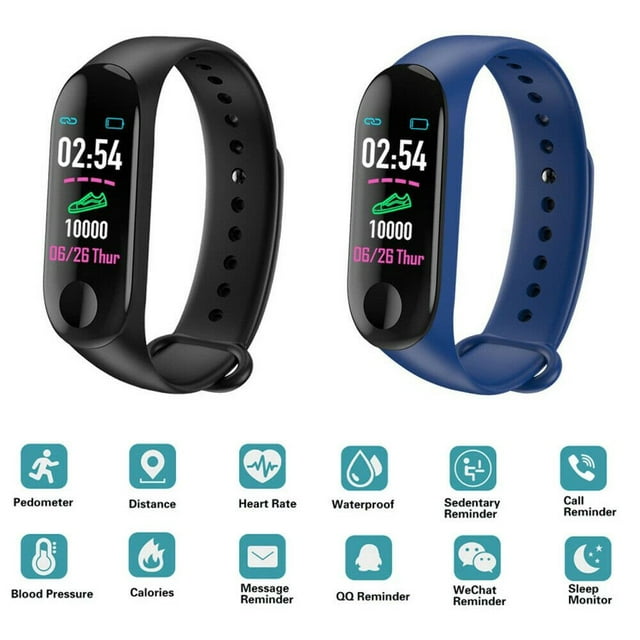 Fitness Tracker 15-Day Battery Life Blood Oxygen Heart Rate Sleep Monitoring Water Resistant Smart Band