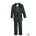 thumbnail image 3 of WEDDING FORMAL BLACK 5 PC TAIL TUXEDO SUIT Baby INFANT TODDLER Kid Teen BOY S-18, 3 of 5