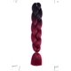 thumbnail image 1 of Nvzi Extensiones de cabello para trenzar para mujer, 3 paquetes de 100 g/paquete, 24 pulgadas, cabello sintético resistente al calor para trenzas de ganchillo, de negro a rojo vino., 1 of 2