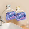 thumbnail image 6 of 6 Pieces of Kitchen Towels 11x11Inch Kitchen Dish Cloths Kitchen Dish Towels Reuseable Cleaning Cloths Purple Lotus Flowers, 6 of 9