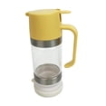 thumbnail image 3 of Tarro dispensador de miel, gotero de vidrio antigoteo de 300 ml con asa, recipiente dispensador de jarabe transparente con base de silicona, 3 of 8