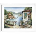 thumbnail image 2 of Art.com Tuscan Villas on the Lake Art Print by Marilyn Dunlap, White Frame Wall Art, 21" x 17", 2 of 5