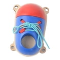 thumbnail image 1 of Busy Board Accessories, Portable Sensory Toy, Basic Life Skills, Multifunctional wooden shoes, 1 of 9