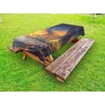 thumbnail image 1 of Fantasy Outdoor Tablecloth, Artistic Landscape Painting of Big Trees with Huge Roots at Sunset Beach Seaside, Decorative Washable Fabric Picnic Table Cloth, 58 X 84 Inches,Orange Blue, by Ambesonne, 1 of 2