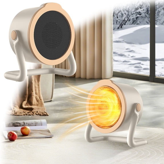 Radiator Auxiliary Heater 500W Fan for Camping | Fast Heating 2 Modes for Winter Bedroom Living Room Camping Study Indoor Outdoor Travel Use