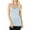 Ash Blue, variant on Womens Seamless Nylon Criss Cross Cami Long Tank Top