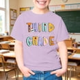 thumbnail image 6 of Third Grade Girls T Shirts Short Sleeve Back to School Prints Shirt Crewneck Kids Clothes 3-14 Years, 6 of 7