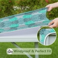 thumbnail image 6 of Washable Boho Floral Square Tablecloth 36x36 Inch with Elastic Hem for Various Table Settings, 6 of 6