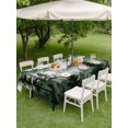 thumbnail image 4 of Outdoor Tablecloth with Umbrella Hole for Patio/Picnic/Party/Camping, Dark Green Forest Waterproof Table Cloth Rectangle Table Cover Washable, Watercolor Clouds Trees Mountain (60"x 120"), 4 of 8