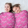 thumbnail image 5 of Pink Breast Cancer Round Blanket,Comfortable Soft Flannel Throw Blanket,All Season,Warm Lightweight Blankets for Sofa Bed Couch Living Room Chair 47"x47", 5 of 5