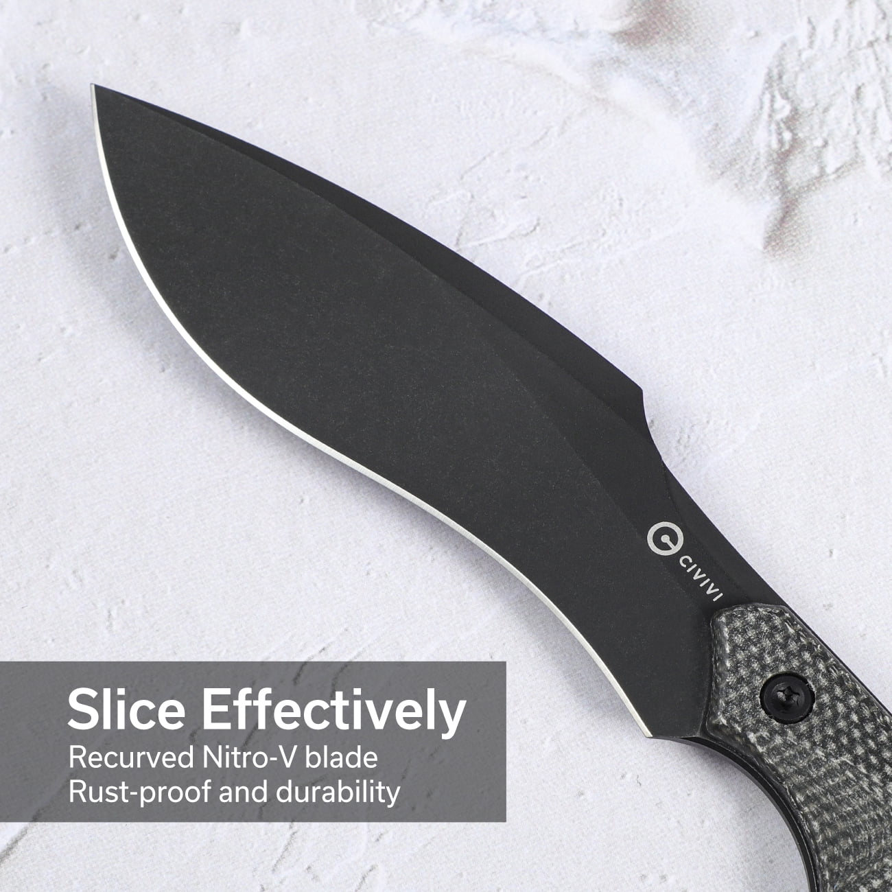 CIVIVI Vaquita II Mini Kuri Knife with a Kydex sheath and a Chain C047C-3