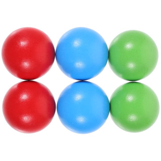 SEWACC 6pcs Wooden Bocce Balls For Schima Material Develops Social Skills For Parties And Bbqs