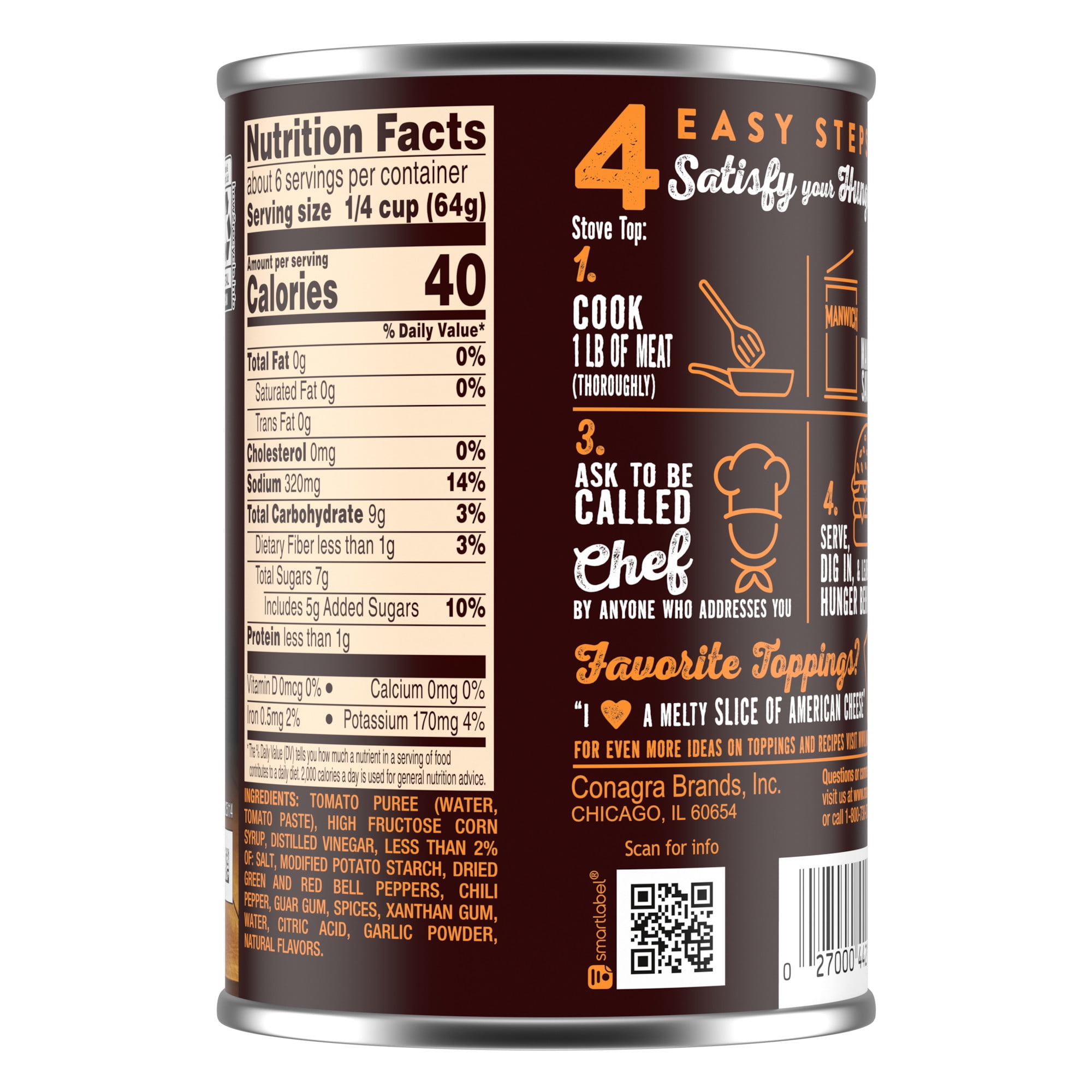 Manwich Original Sloppy Joe Sauce, Canned Sauce, 15 oz