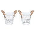 thumbnail image 1 of 2Pcs Iron Succulents Planter Decorative Flowerpots Balcony Flower Buckets, 1 of 7