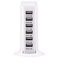 thumbnail image 1 of Cargador USB Multi 6 puertos Estación de carga rápida Conectores de concentrador de viaje de escritorio Enchufe de extensión Platooninsert 30W 6A tholdsy DZ3149-02B, 1 of 2